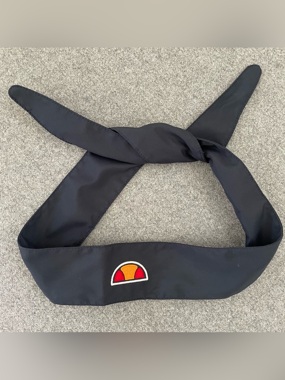 NWOT Ellesse Retro Navy Tennis Tie Headband Logo Sporty
